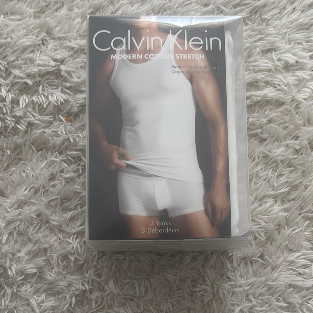 Calvin Klein Men's White Tank Top 3-Pack
